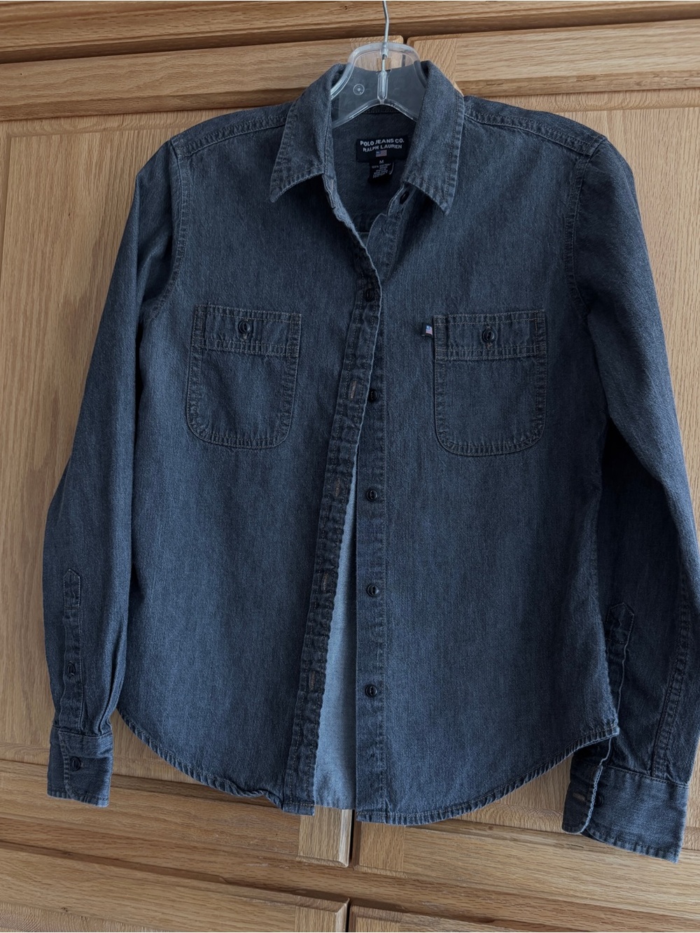 Ralph Lauren Polo Jeans Denim Button Down Shirt Size M